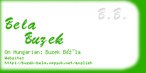 bela buzek business card